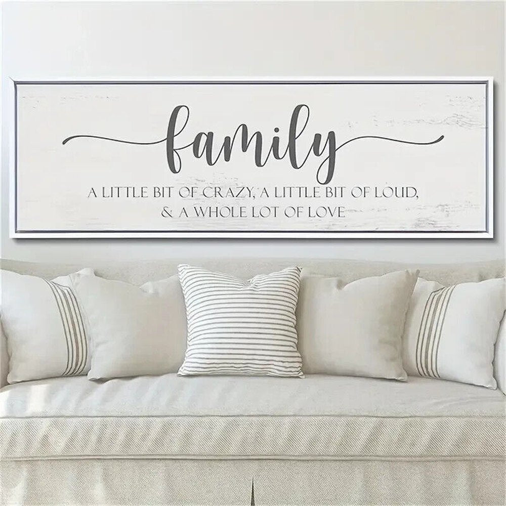Family A Little Bit Of Crazy Canvas Art Print 19.7" x 59.1" NEW! Home & Garden:Home Décor:Posters & Prints Style Your Walls